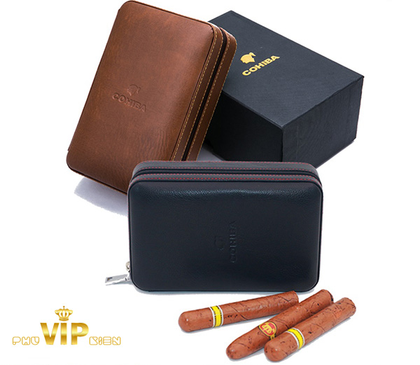 Hộp đựng xì gà có bật lửa và dao cắt Cohiba XJ-T104