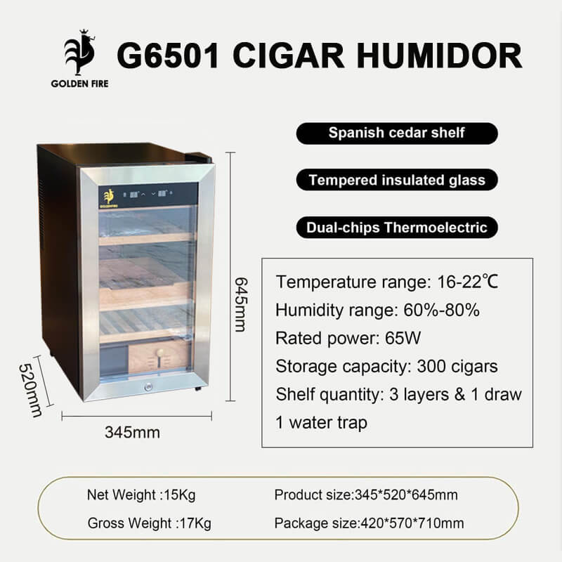 Tủ điện bảo quản xì gà Golden Fire G6501