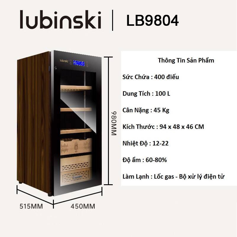 Tủ đựng bảo quàn xì gà Lubinski RA 777